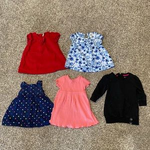 6-9 month girls dresses lot